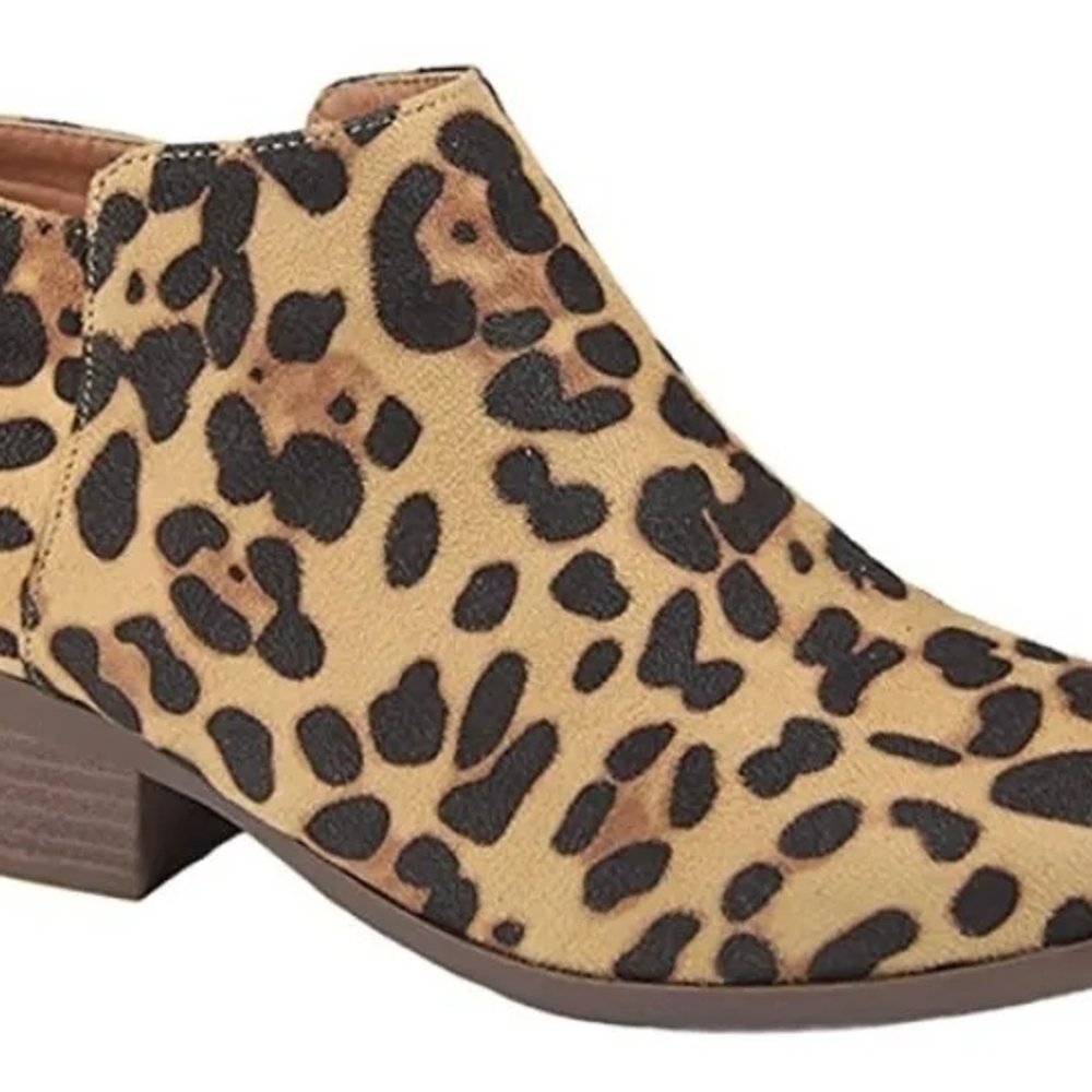 Leopard Print Ankle Booties